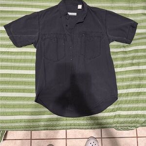 Men's Charcoal Button-Down Shirt